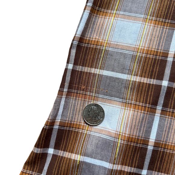 Vintage Saddle King Western SS Button Up Shirt Brown/Orange L/XL GUC - Picture 4 of 8